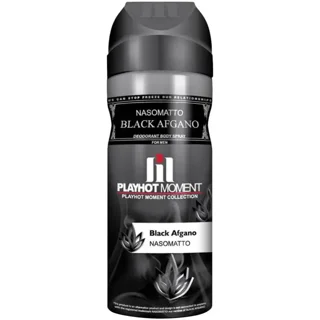 اسپری خوشبو کننده بدن مردانه پلی هات مومنت مدل Black Afghano