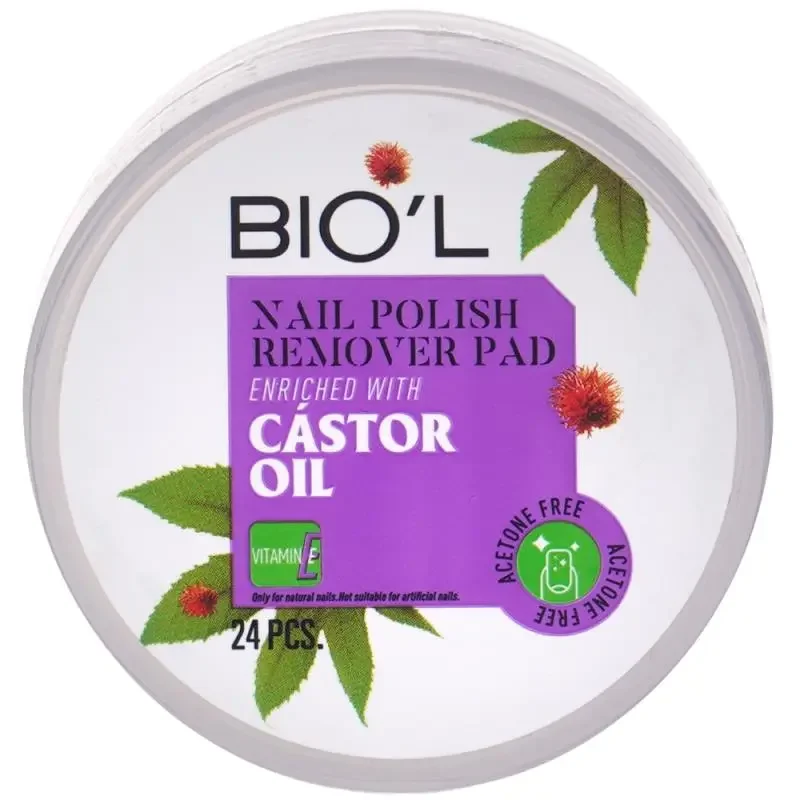 پد لاک پاک کن بیول مدل Caster Oil بسته 24 عددی