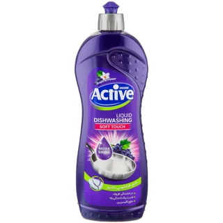 مایع ظرفشویی گليسيرينه اکتیو حاوی رایحه انگور و گل وزن 750 گرم
