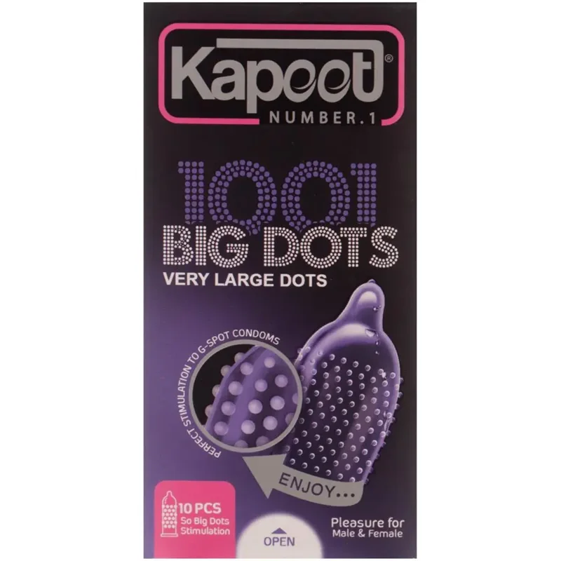 کاندوم کاپوت مدل Big Dots 1001 بسته 10 عددی