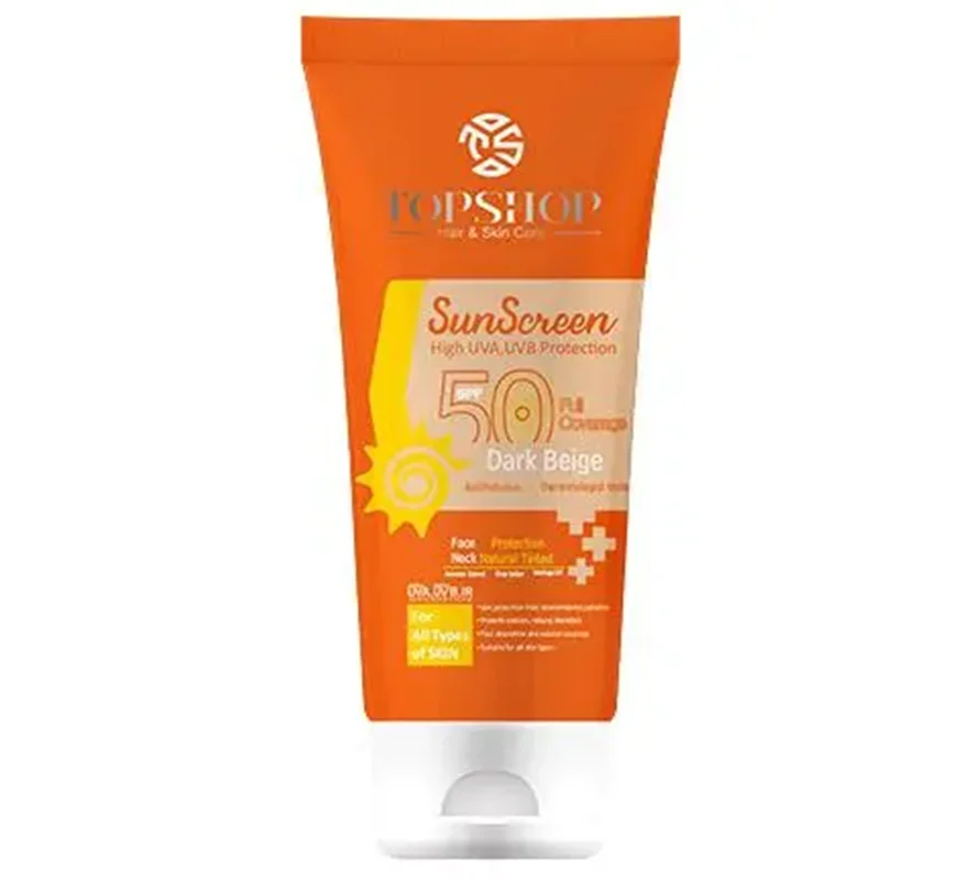 کرم ضد آفتاب تاپ شاپ بژ تیره SPF 50