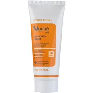 کرم ضد آفتاب وچه بی رنگ مناسب برای پوست چرب و مستعد آکنه SPF 50