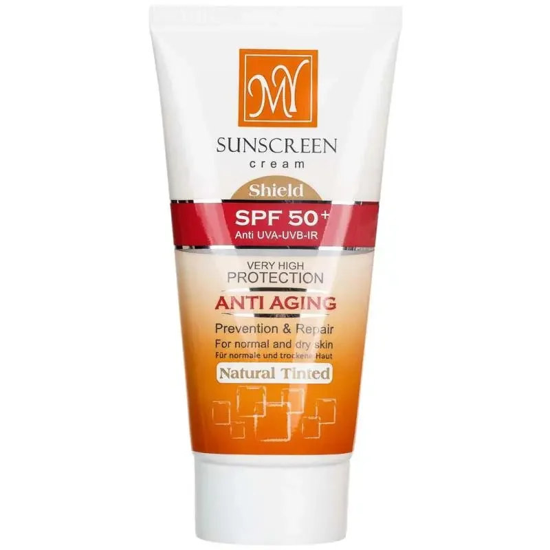 کرم ضد آفتاب مای رنگی طبیعی مناسب برای پوست نرمال و خشک SPF 50 مدل Anti Aging ظرفیت 50 میلی لیتر