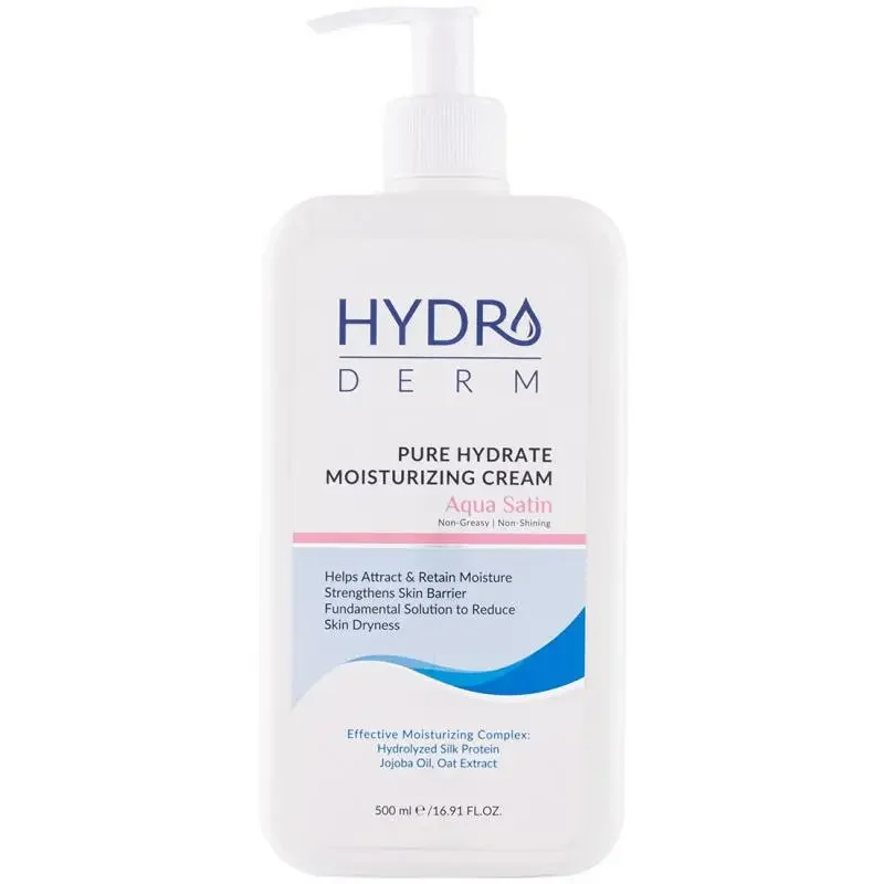 کرم مرطوب کننده دست و صورت هیدرودرم مدل Aqua Satin