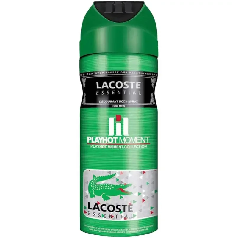 اسپری خوشبو کننده بدن مردانه پلی هات مومنت مدل Lacoste Essential