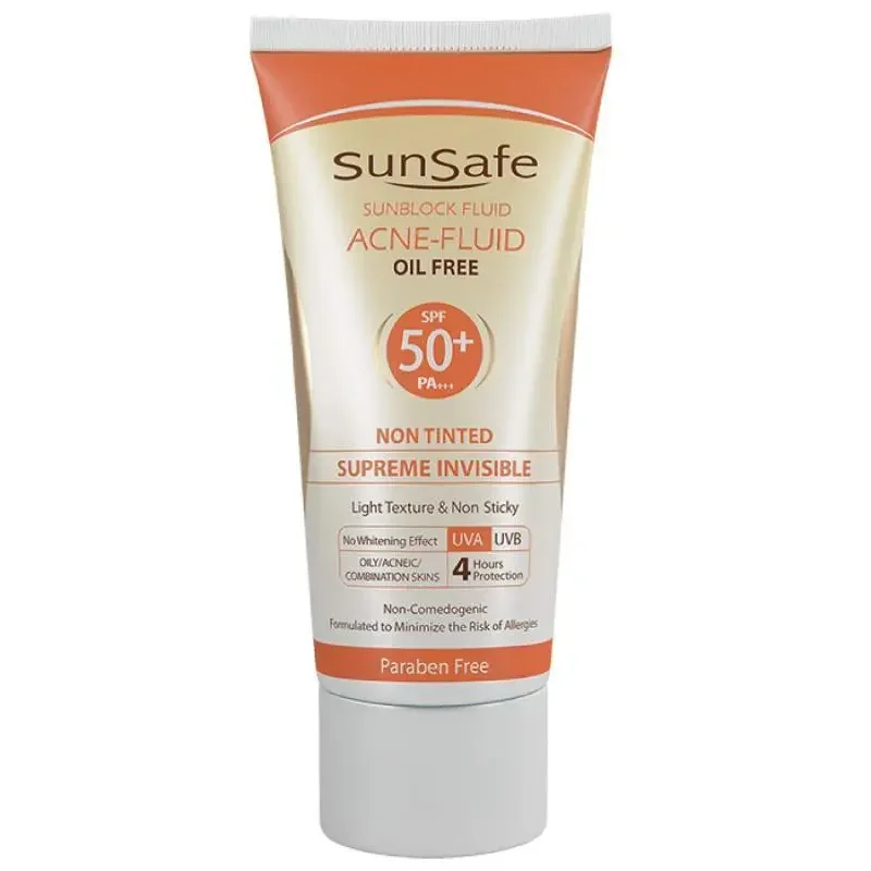 فلوئید ضدآفتاب سان سیف مناسب برای پوست چرب و مختلط SPF 50