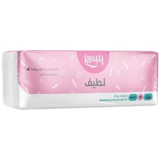 نوار بهداشتی ضخیم بزرگ پنبه ریز سری لطیف بسته 10 عددی