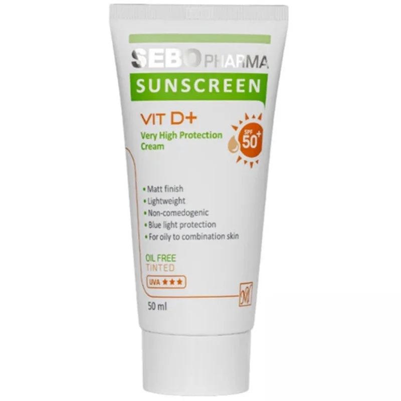 کرم ضد آفتاب فاقد چربی رنگی مای SPF 50 مدل Sebo Pharm ظرفیت 50 میلی لیتر