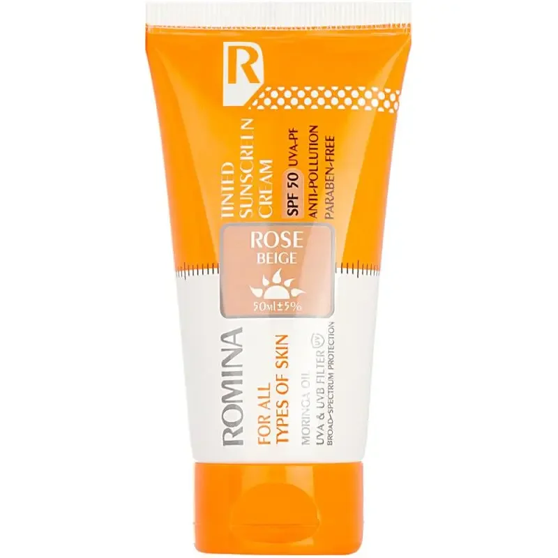 کرم ضد آفتاب رومینا بژ رز SPF 50