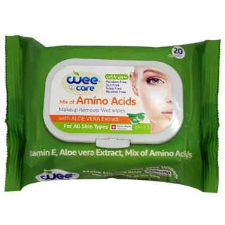 دستمال مرطوب پاک کننده آرایش وی کر مدل Amino Acid بسته 20 عددی