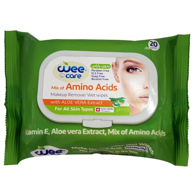 دستمال مرطوب پاک کننده آرایش وی کر مدل Amino Acid بسته 20 عددی
