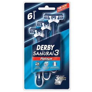 خودتراش دربی مدل Samurai 3 بسته 6 عددی