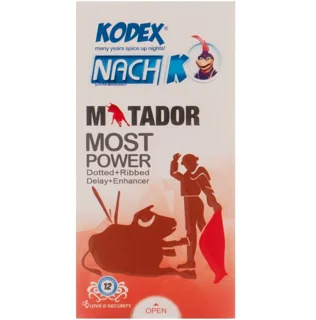 کاندوم کدکس مدل Matador Most Power بسته 12 عددی