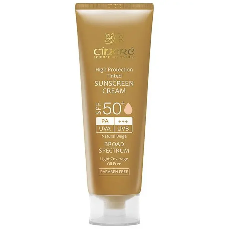 کرم ضد آفتاب سینره بژ طبیعی SPF 50 ظرفیت 50 میلی لیتر