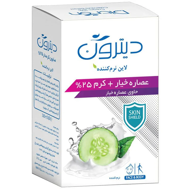 صابون نرم کننده دیترون حاوی عصاره خیار
