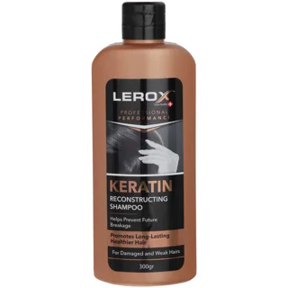 شامپو مو لروکس مناسب موهای آسیب دیده و شکننده مدل Keratin
