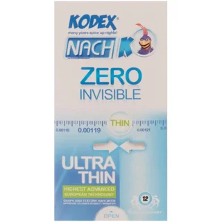 کاندوم کدکس مدل Zero Invisible بسته 12 عددی