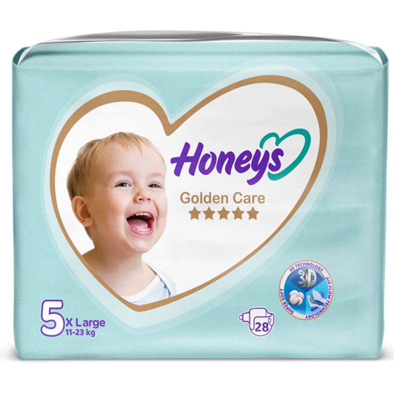 پوشک بچه هانیز سایز 5 بسته 28 عددی