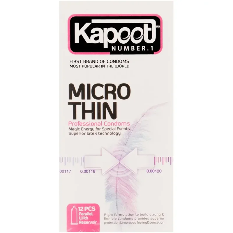 کاندوم کاپوت مدل Micro Thin بسته 12 عددی