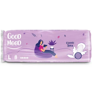 نوار بهداشتی بالدار ضخیم مشبک گود مود مدل Classic سایز بزرگ بسته 8 عددی