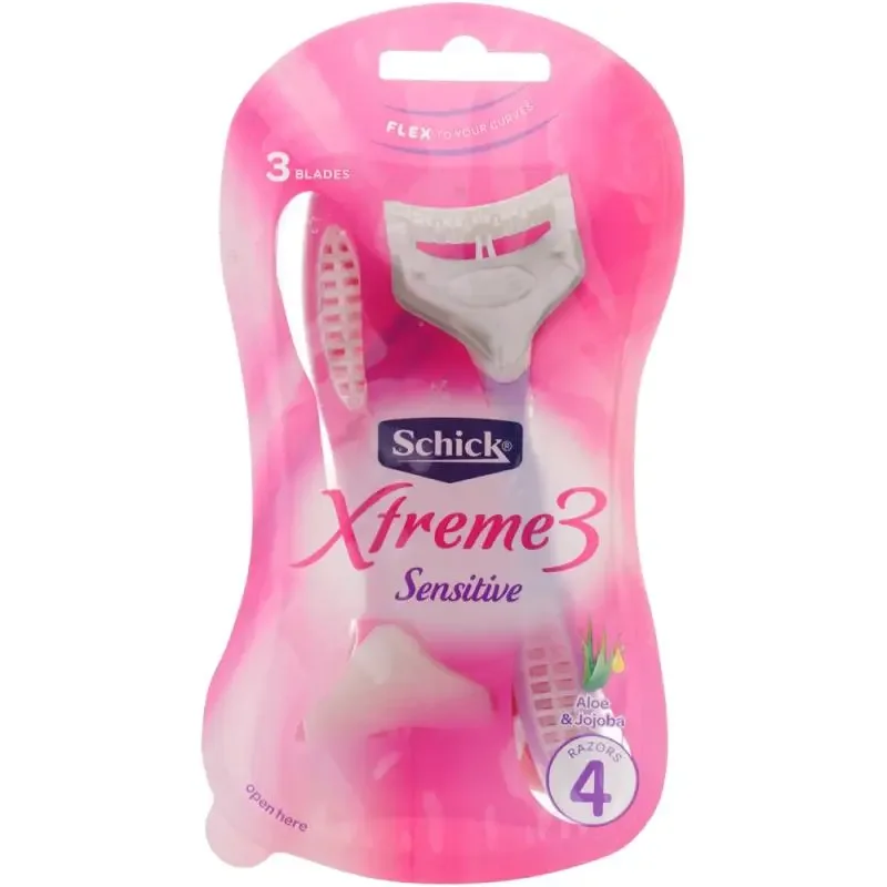 خودتراش زنانه شیک مدل Xtreme3 بسته 4 عددی