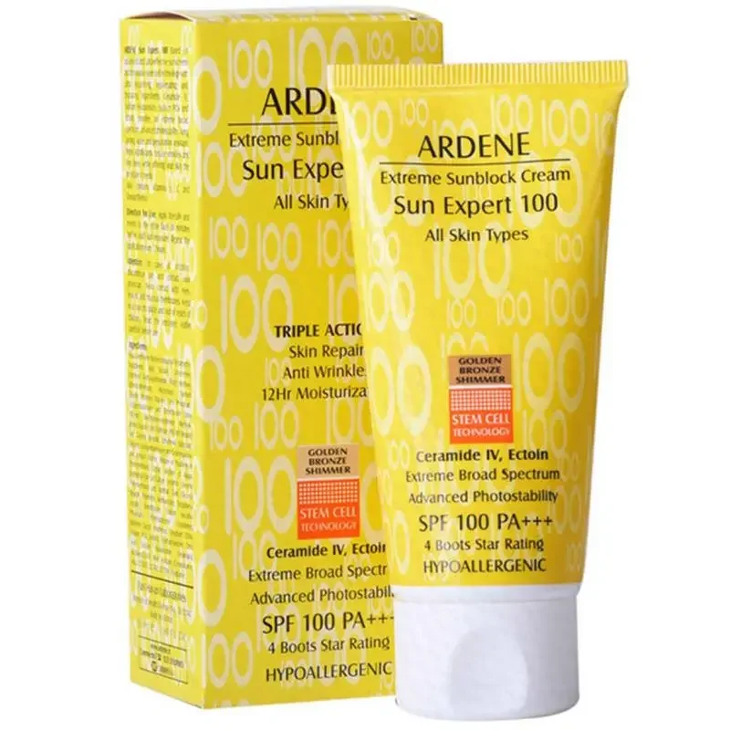 کرم ضد آفتاب آردن برنز طلایی SPF 100 وزن 50 گرمی