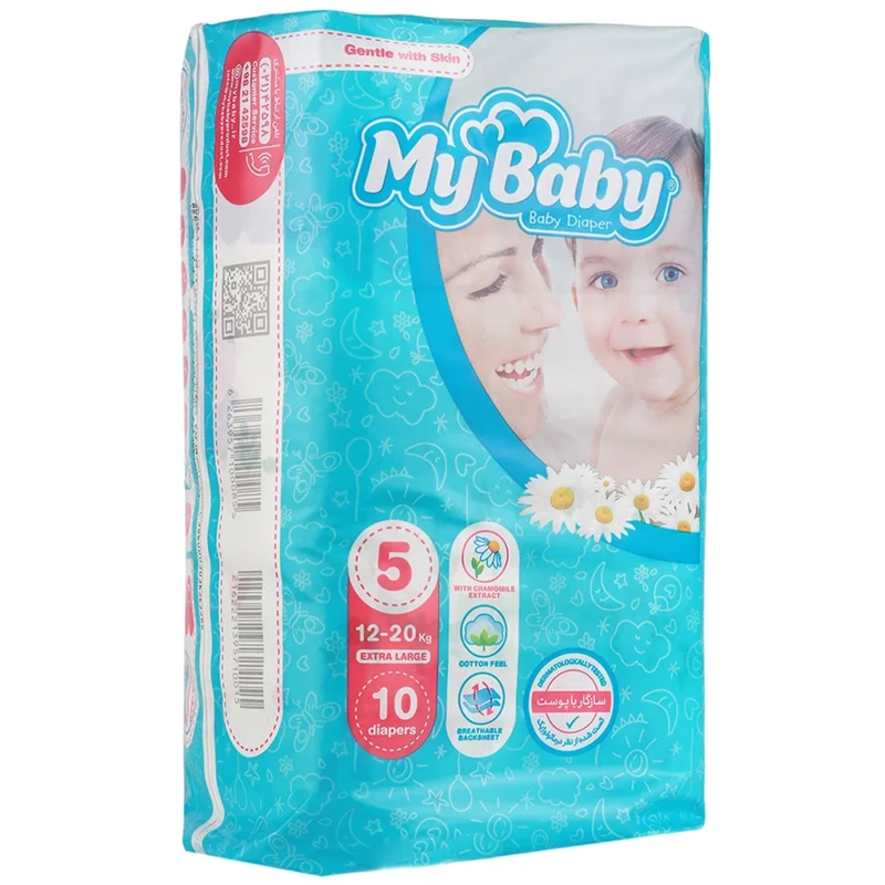 پوشک کامل سایز 5 خیلی بزرگ مای بیبی (بسته 10 و 28 و 30 عددی)