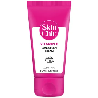 کرم ضد آفتاب اسکین شیک SPF50 حاوی ویتامین E