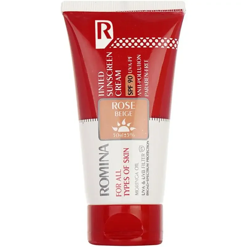 کرم ضد آفتاب رومینا بژ رز SPF 90