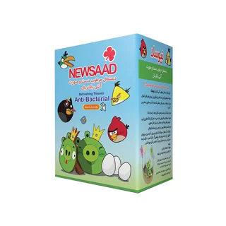 دستمال مرطوب آنتی باکتریالء دست و صورت نیوساد طرح انگری برد