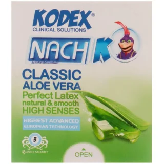 کاندوم کدکس مدل Classic Aloe Vera بسته 3 عددی