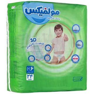 پوشک سایز 6 با تکنولوژی 3 بعدی مولفیکس 24 عددی