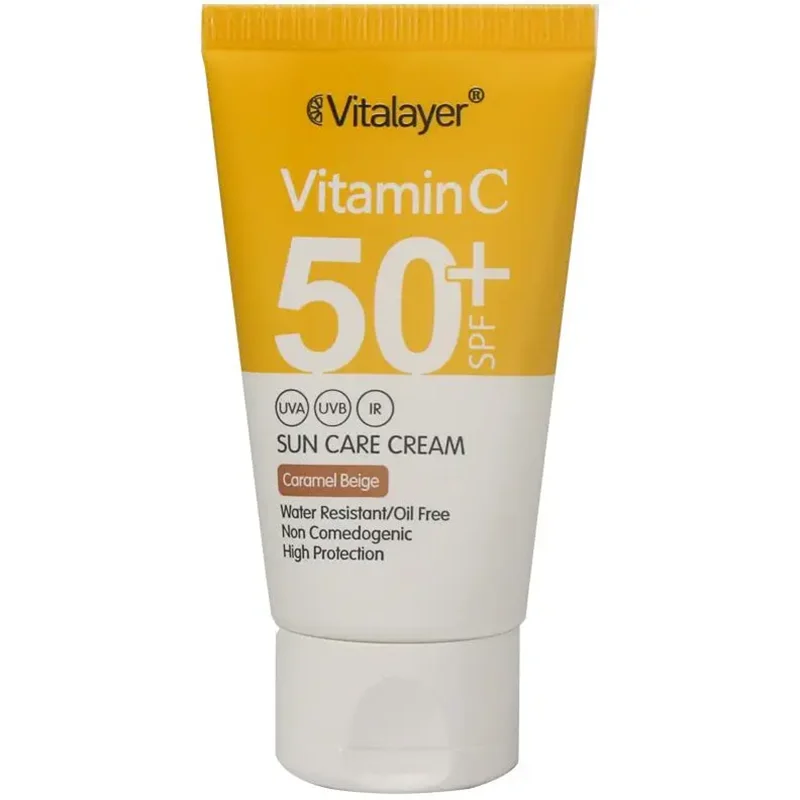 کرم ضد آفتاب ویتالیر بژ کاراملی SPF 50