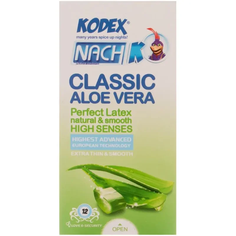 کاندوم کدکس مدل Classic Aloe Vera بسته 12 عددی