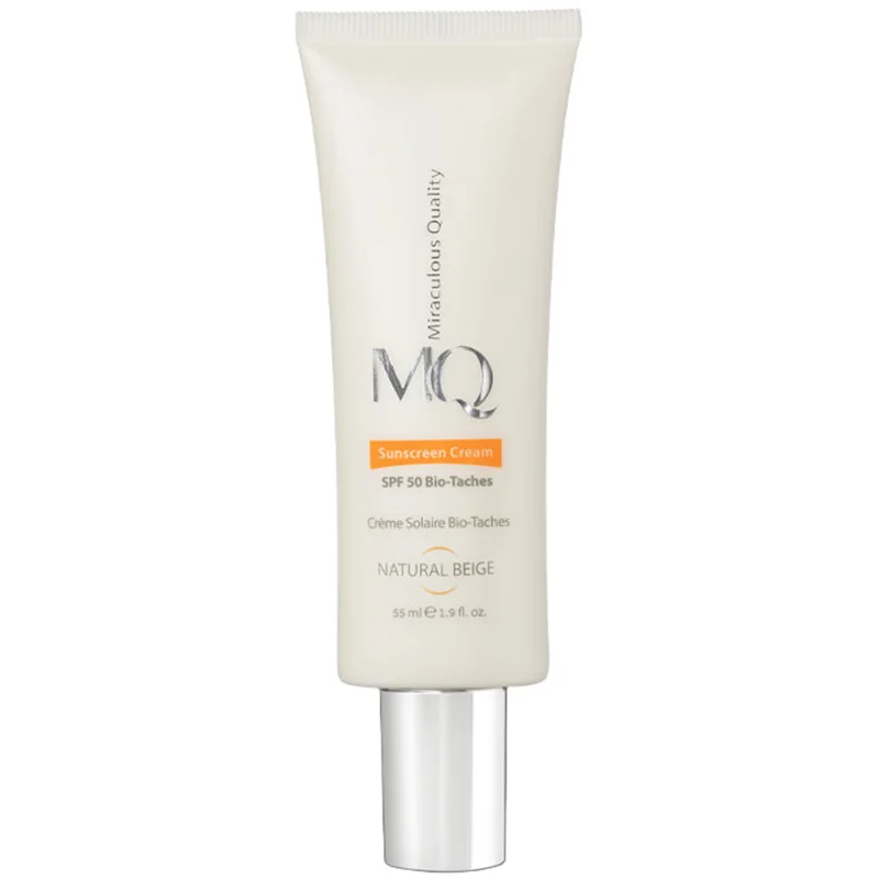 کرم ضد آفتاب بایوتچ ام کیو بژ طبیعی SPF 50 مناسب برای پوست لک دار