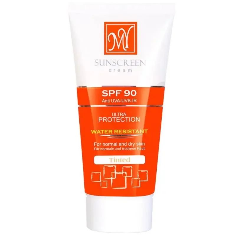 کرم ضد آفتاب مای رنگی مناسب برای پوست نرمال تا خشک SPF 90