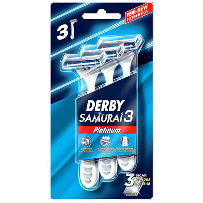 خودتراش دربی مدل Samurai 3 بسته 3 عددی