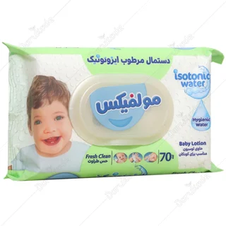 دستمال مرطوب کودک ایزوتونیک مولفیکس (بسته 70 و 20 عددی)