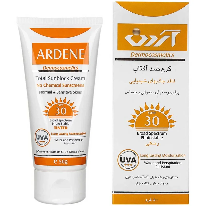 کرم ضد آفتاب آردن بژ SPF 30 مدل Total